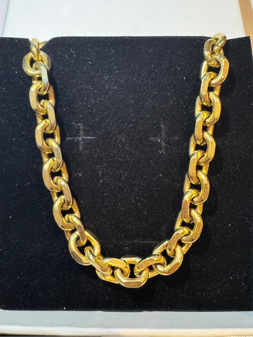 Vintage signed Gold Chain Link Necklace - Women Jewelry